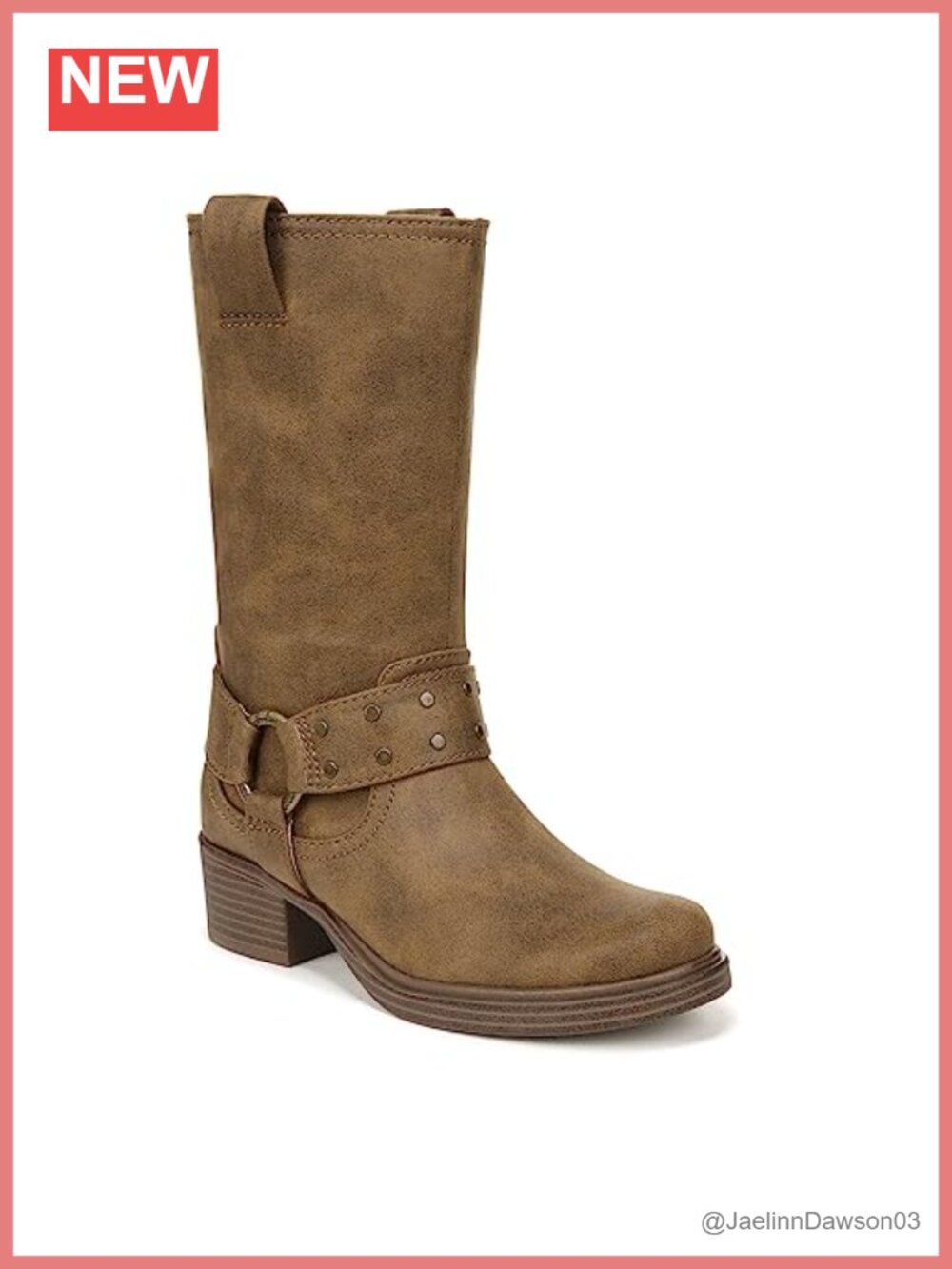 Faux Leather Moto Boot for Women with Cushioned Arch Support and Eco-Conscious